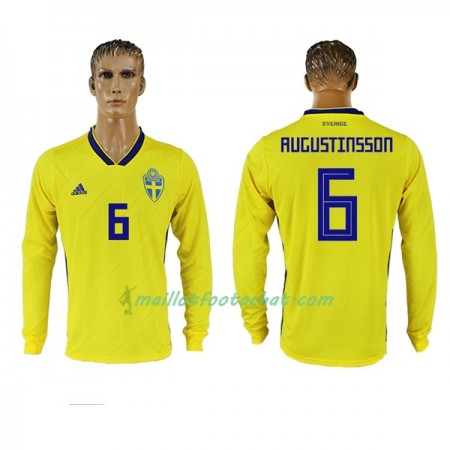 Maillot Suède Augustinsson 6 Domicile Coupe du monde 2018 ML